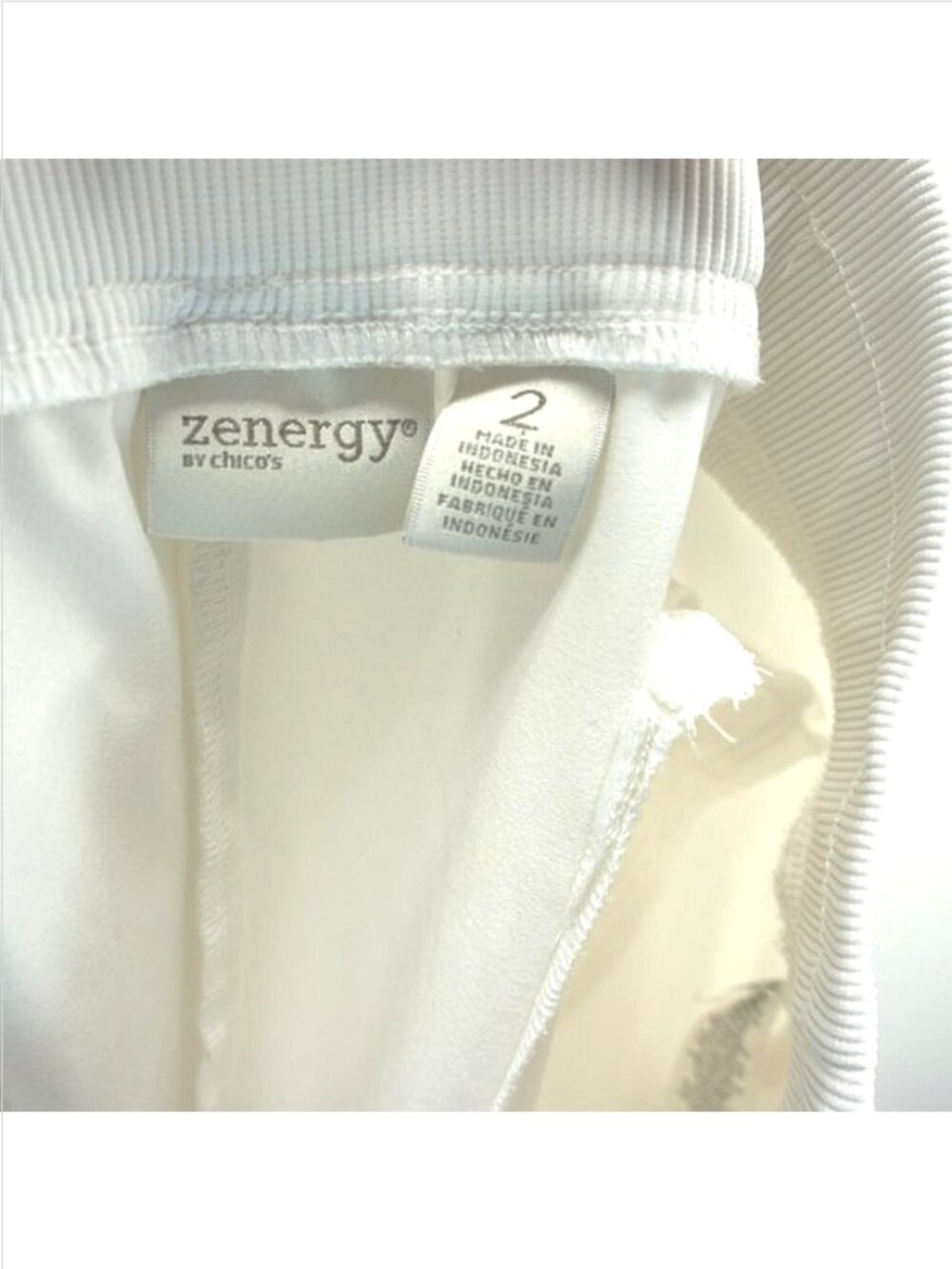 Chico's Zenergy Gwen White Crop Pants Size 2 View 3